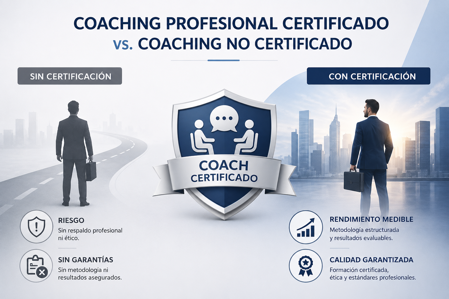 Coaching profesional vs. Coaching no certificado: Guía de diferencias y riesgos.